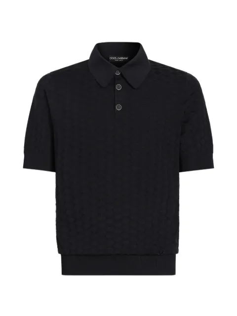 Dolce & Gabbana playera tipo polo con motivo de lunares micro