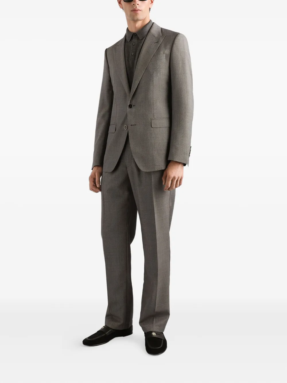 Dolce & Gabbana Poloshirt met korte mouwen en applicatie - Grijs