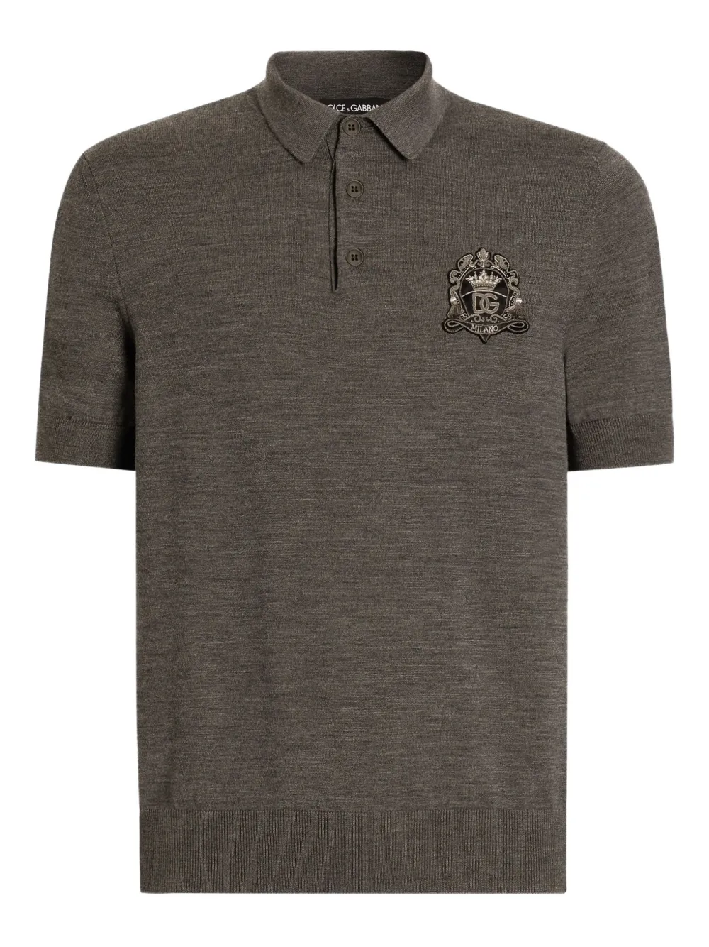 Dolce & Gabbana Poloshirt mit Applikation - Grau
