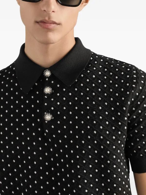 Dolce & Gabbana ポルカドット ポロシャツ | ブラック | FARFETCH JP