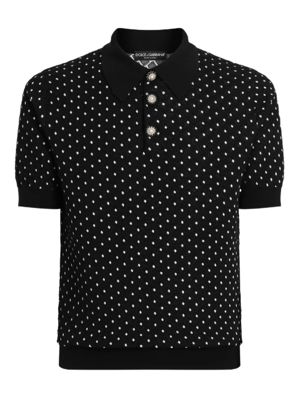 Dolce & Gabbana ポルカドット ポロシャツ | ブラック | FARFETCH JP