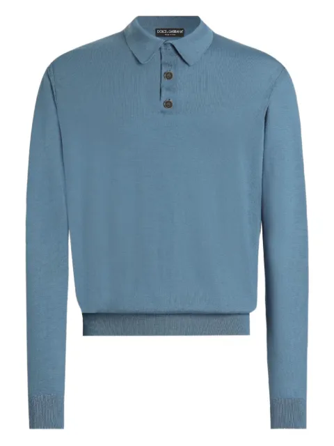 Dolce & Gabbana long-sleeve knitted polo shirt