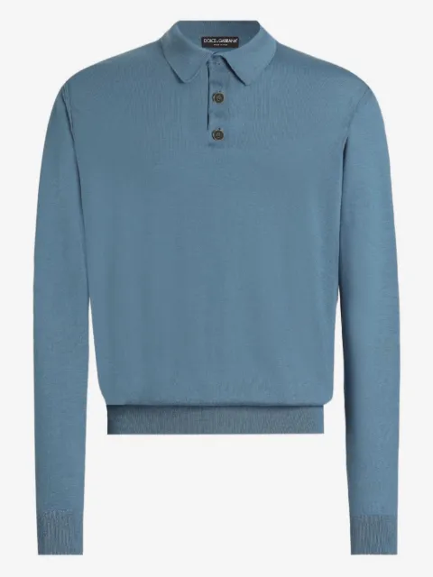 Dolce & Gabbana long-sleeve knitted polo shirt