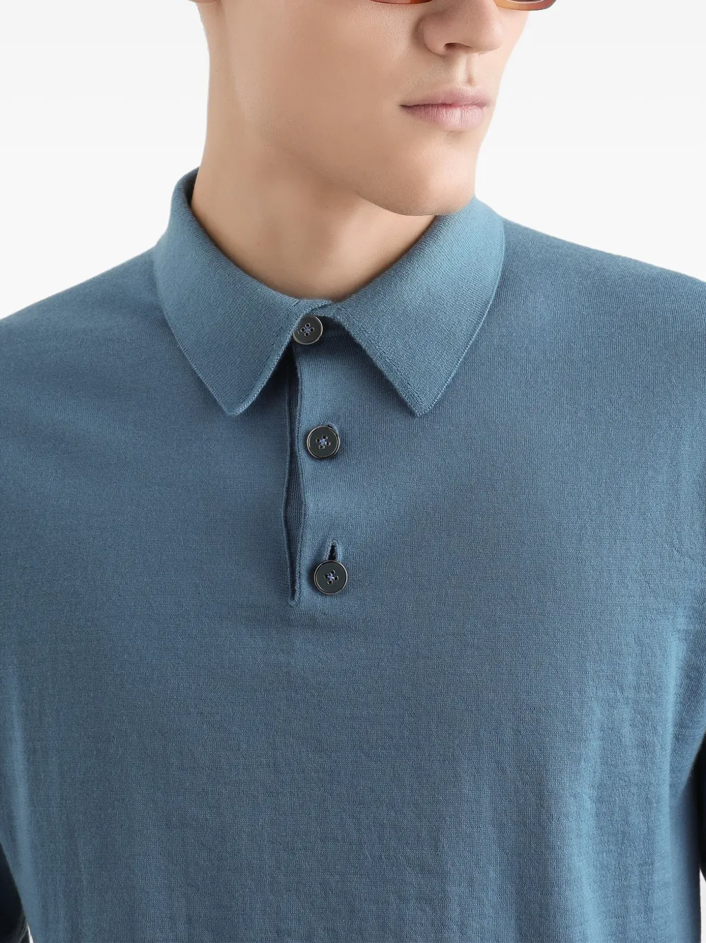 Dolce & Gabbana Gebreid poloshirt Blauw