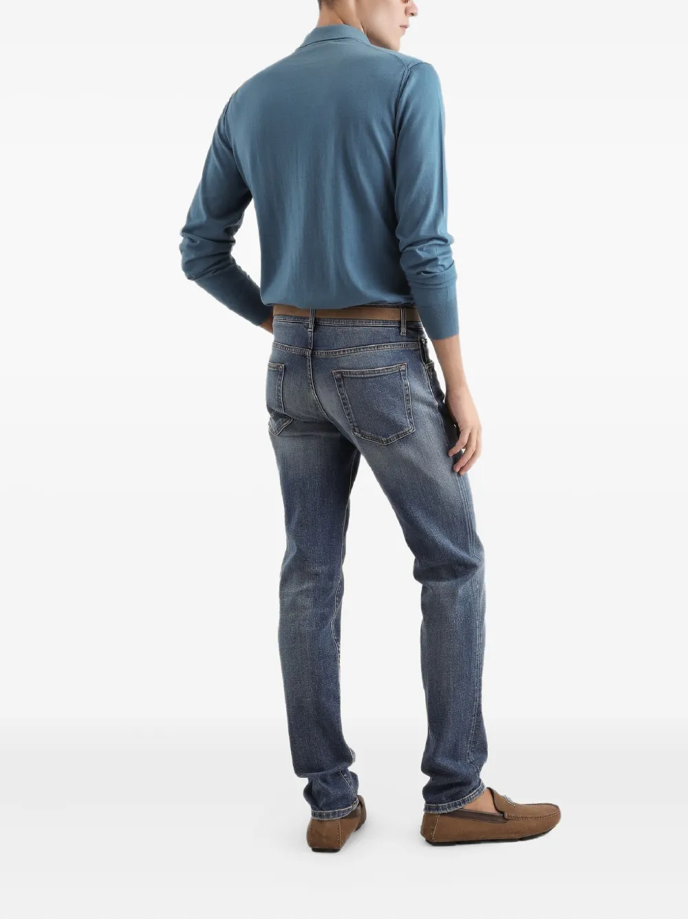 Dolce & Gabbana Gebreid poloshirt Blauw
