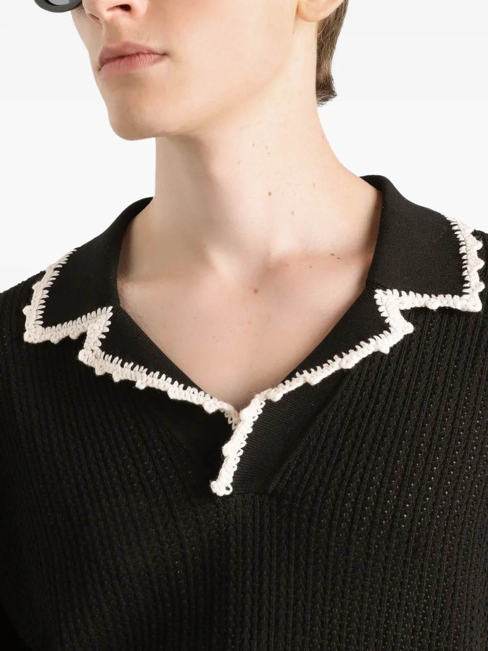 Dolce & Gabbana Trui met gehaakte afwerking Zwart