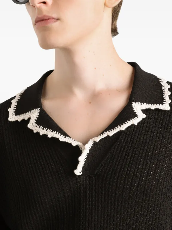 Dolce & Gabbana crochet-trim Sweater | Black | FARFETCH