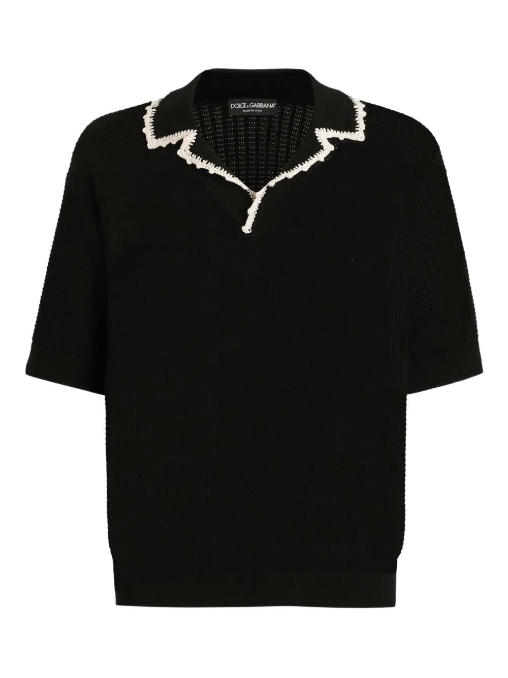 Dolce & Gabbana crochet-trim sweater - Black