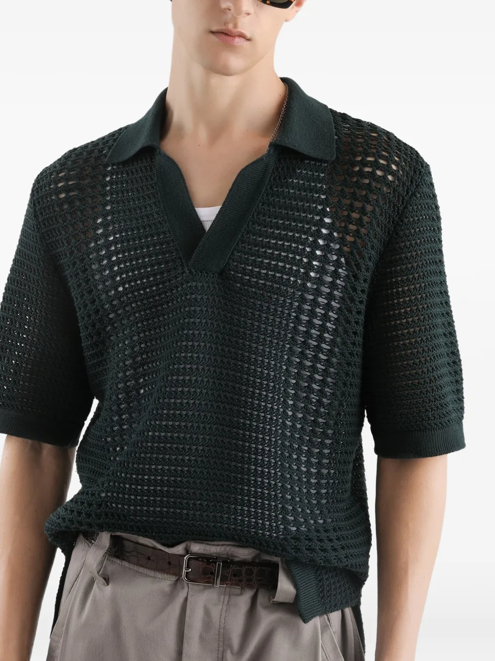 Dolce & Gabbana Wollen poloshirt Groen