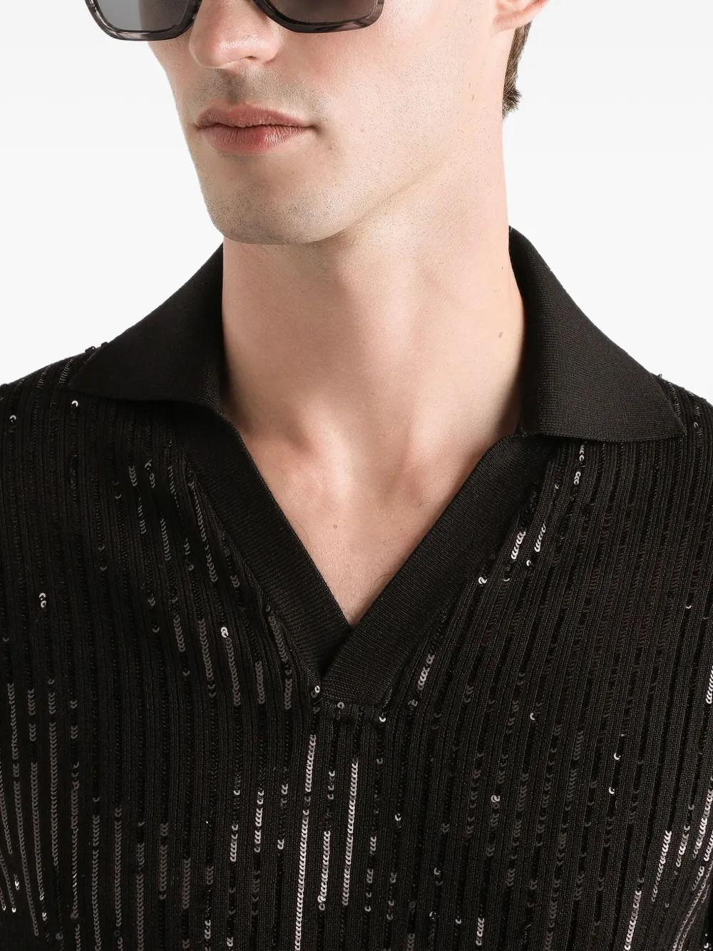 Dolce & Gabbana T-shirt met pailletten Zwart