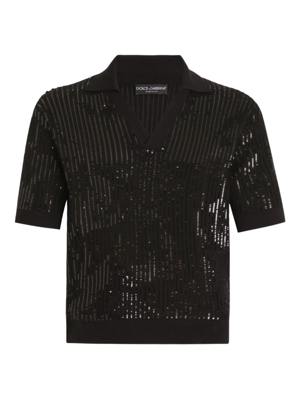 Dolce & Gabbana sequin-embellished T-shirt | Black | Image 1