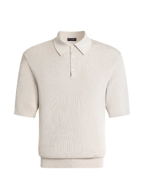 Dolce & Gabbana Poloshirt mit Mikro-Rippung