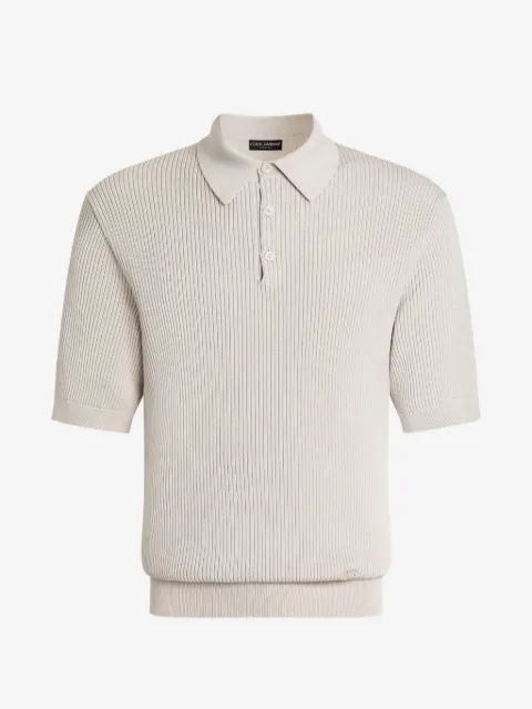 Dolce & Gabbana micro-rib cotton polo shirt