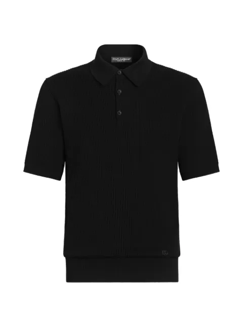 Dolce & Gabbana playera tipo polo de canalé micro