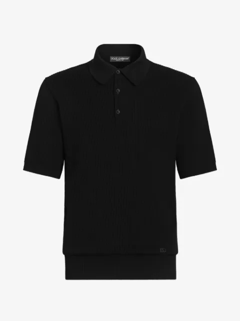 Dolce & Gabbana micro-rib cotton polo shirt