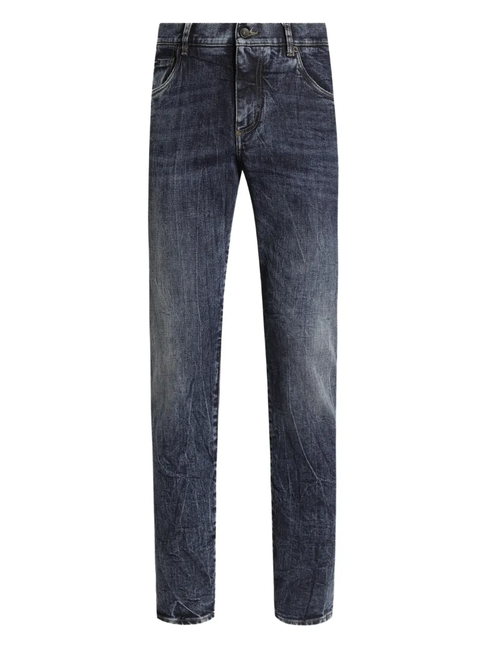 Dolce & Gabbana Logo-plaque Jeans In Blue
