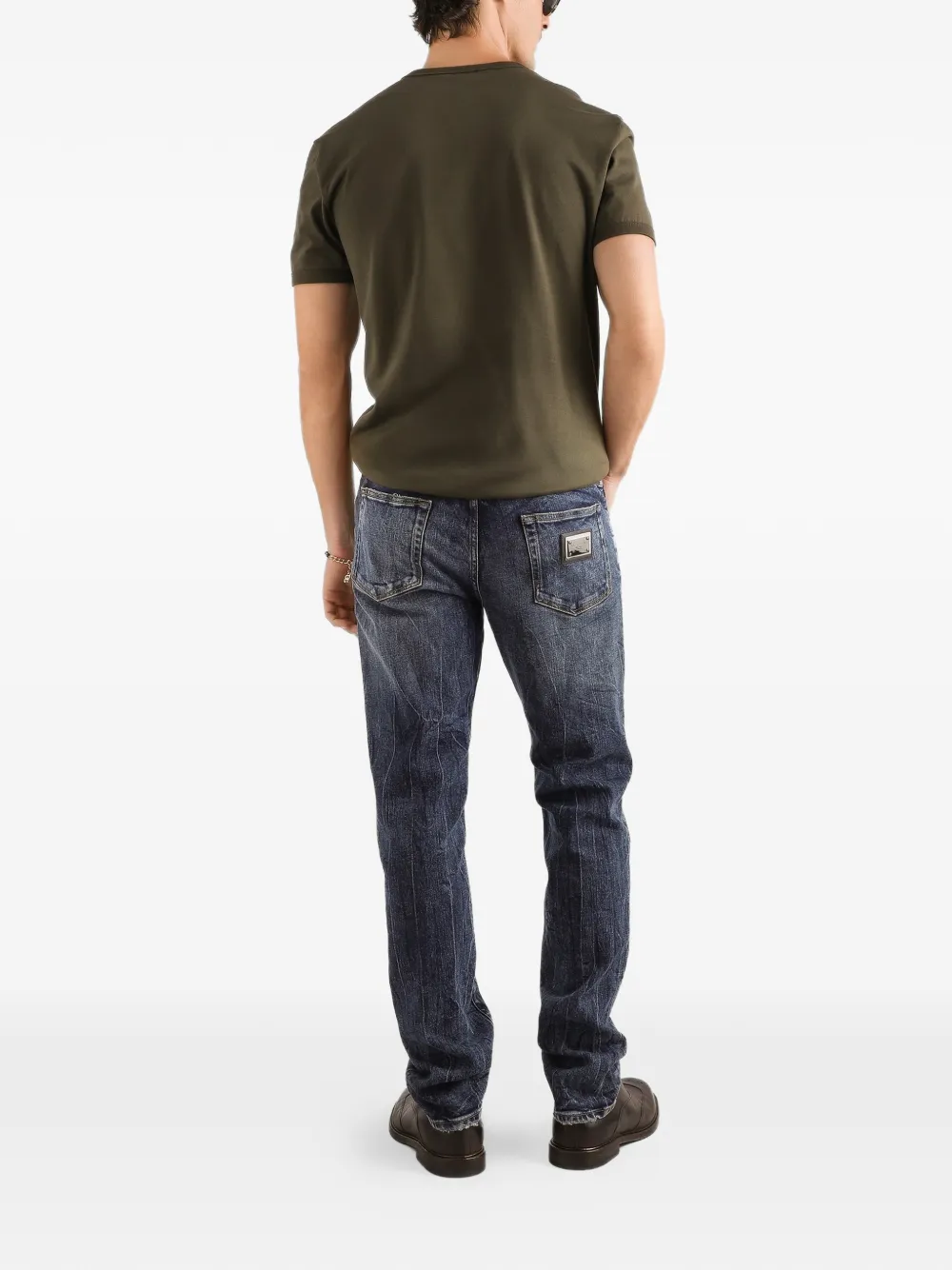  Dolce & Gabbana Logo-plaque Jeans - Blue 