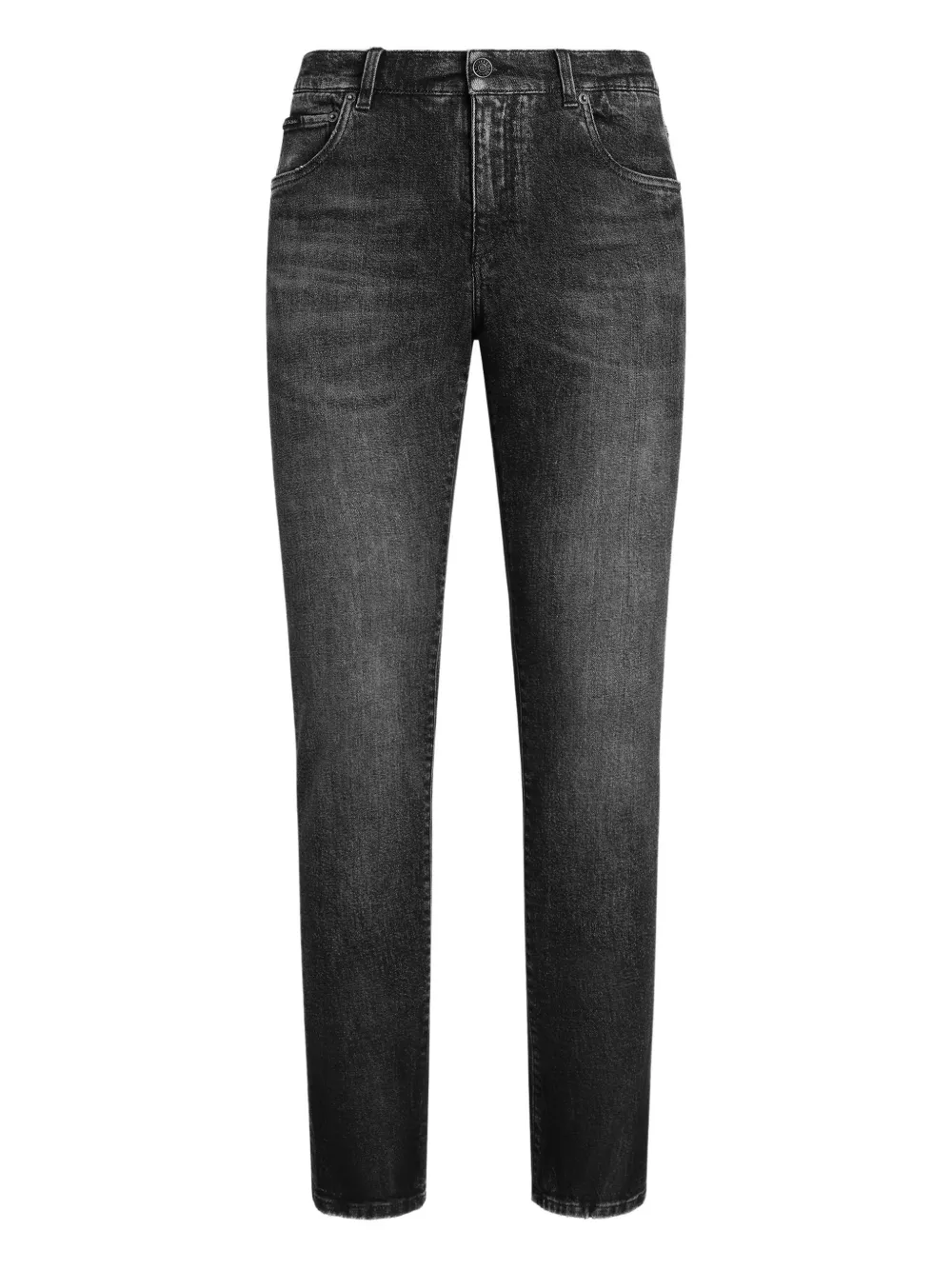Dolce & Gabbana Jeans con placca logo - Grigio
