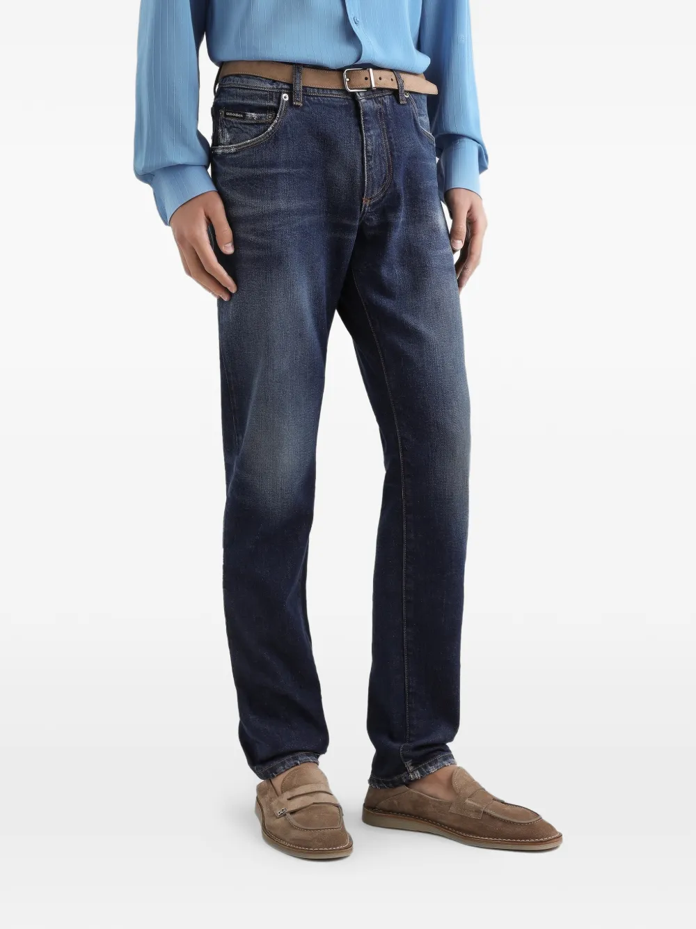 Dolce & Gabbana Jeans met logopatch Blauw