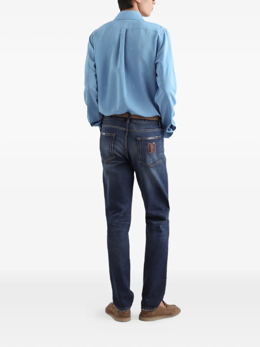 Dolce & Gabbana Jeans met logopatch Blauw