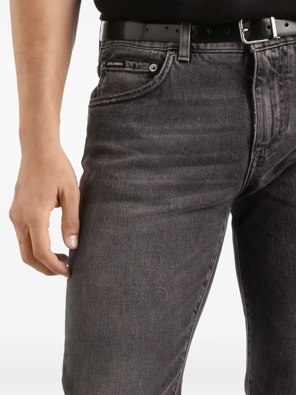 Dolce & Gabbana Jeans met logo-applicatie Grijs