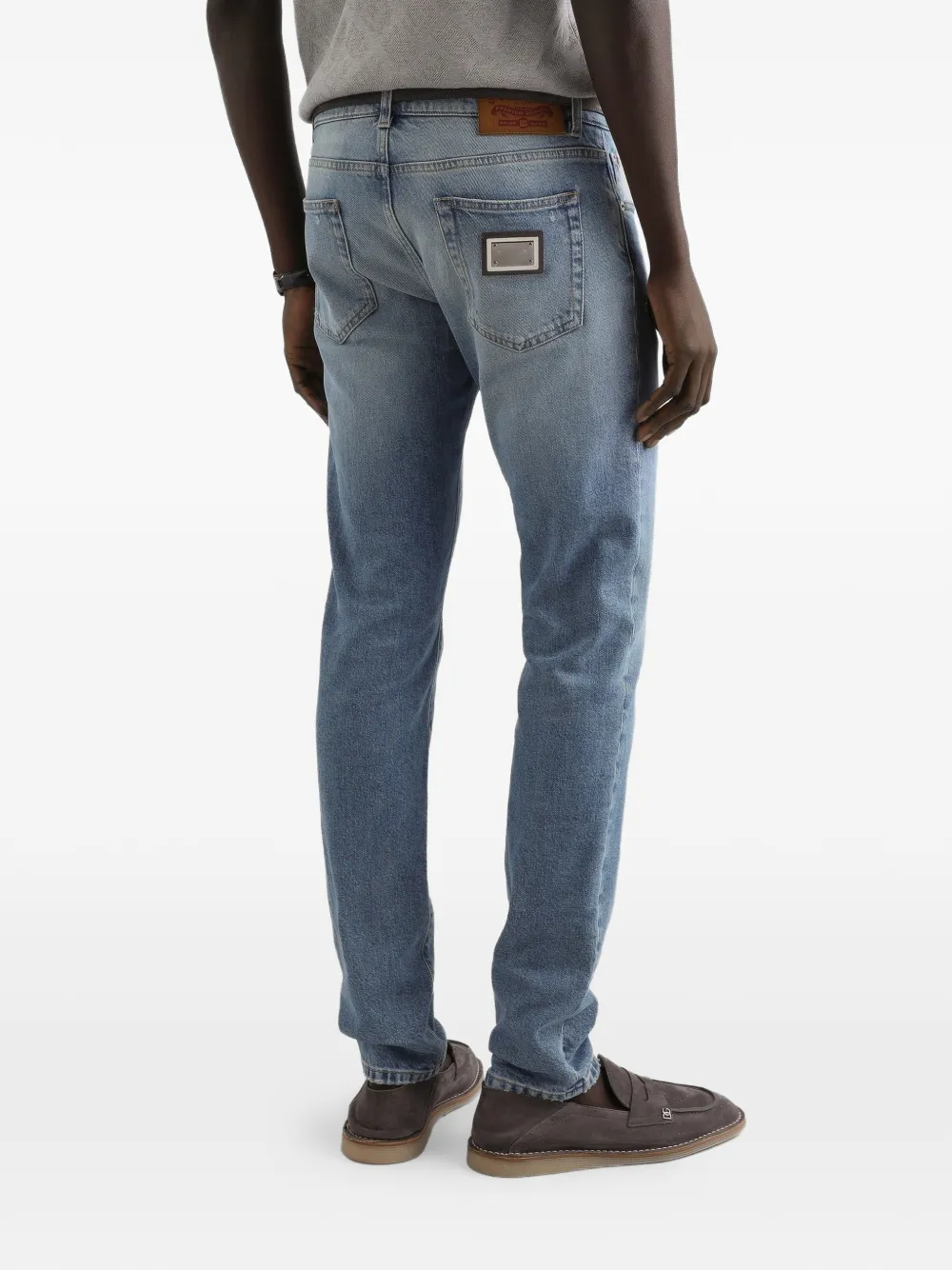 Dolce & Gabbana Jeans met logopatch Blauw