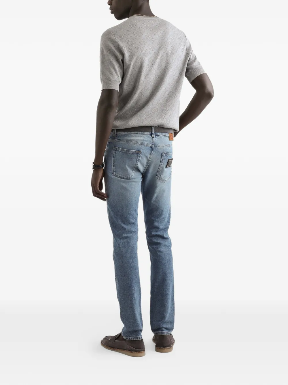 Dolce & Gabbana Jeans met logopatch Blauw