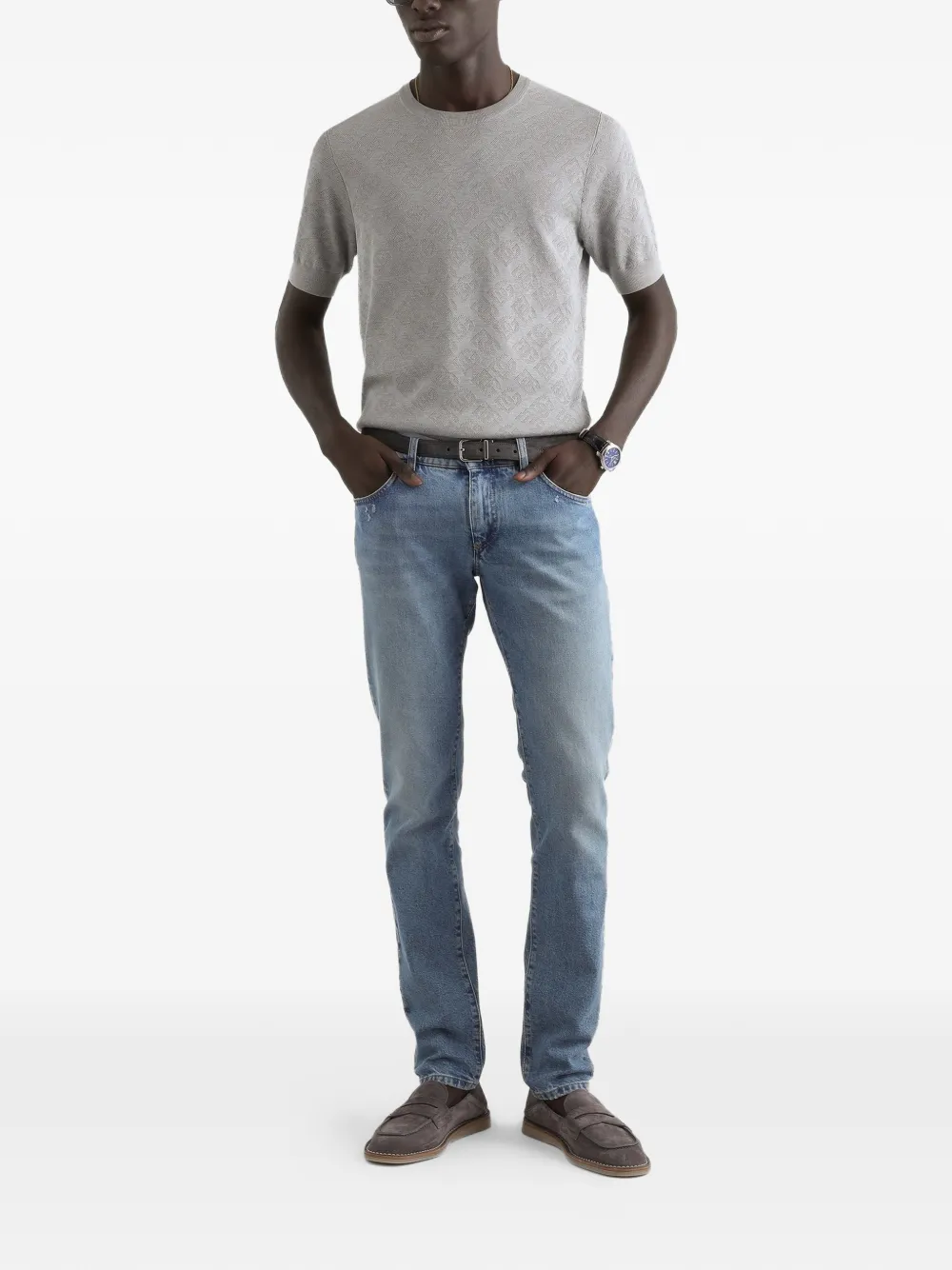 Dolce & Gabbana Jeans met logopatch Blauw