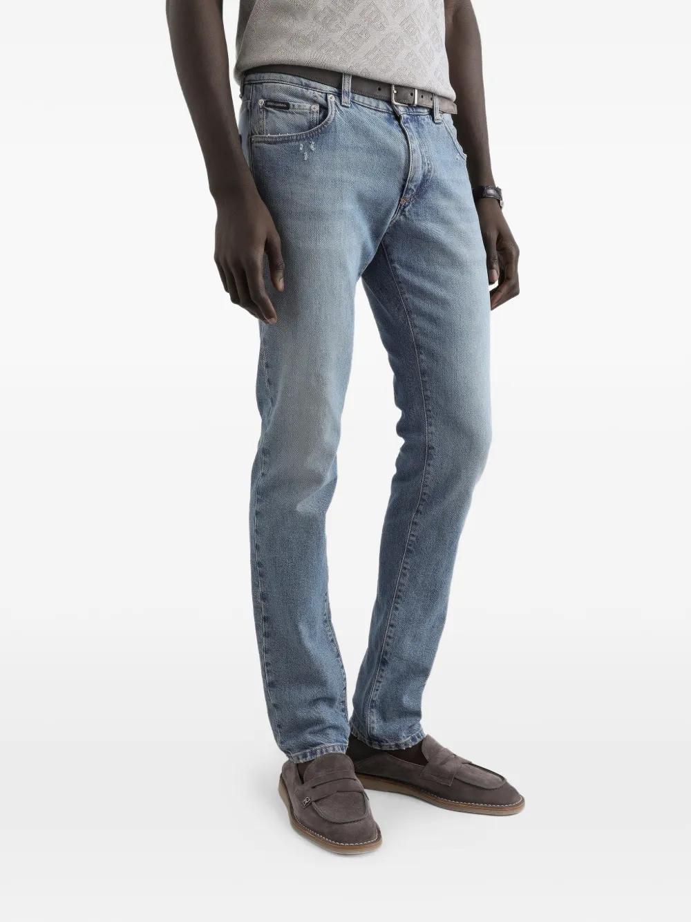 Dolce & Gabbana Jeans met logopatch Blauw
