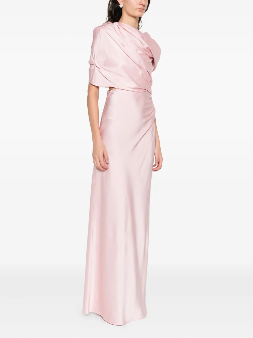 Stella McCartney Gedrapeerde jurk met ruches Roze