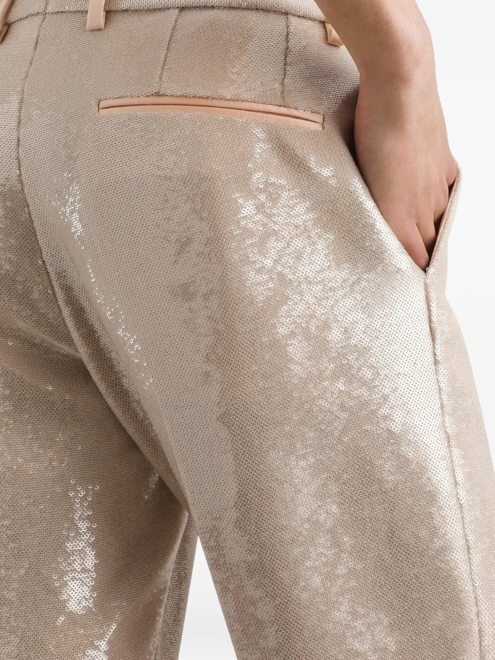 Dolce & Gabbana Broek verfraaid met pailletten Beige