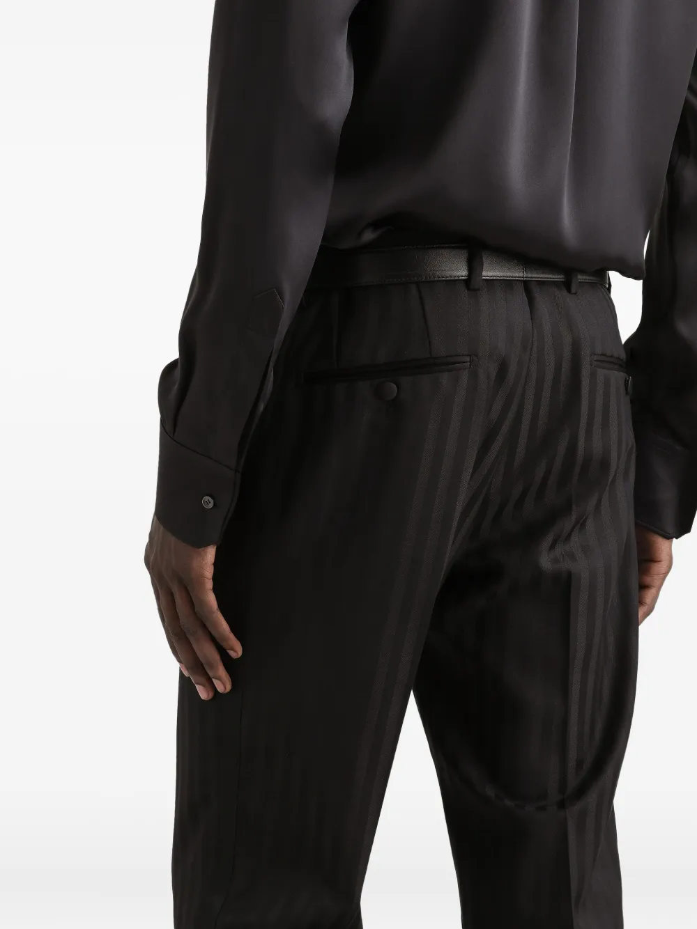 Dolce & Gabbana Gestreepte broek Zwart