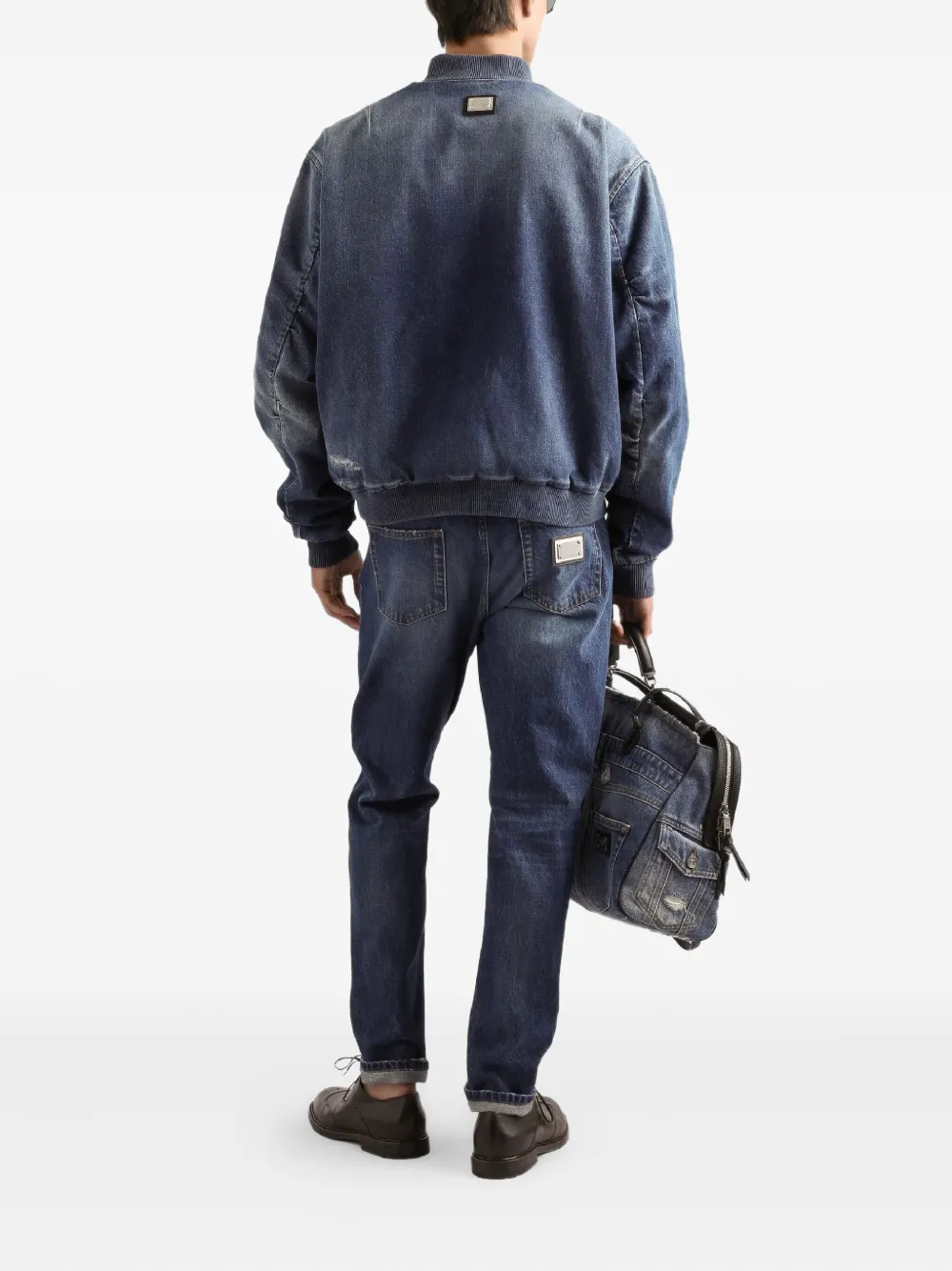 Dolce & Gabbana Jeans met logoplakkaat Blauw
