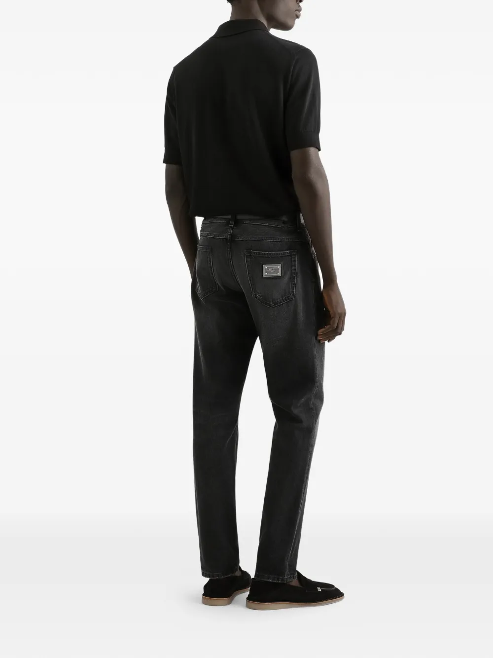  Dolce & Gabbana Jeans Con Placca Logo - Grigio 
