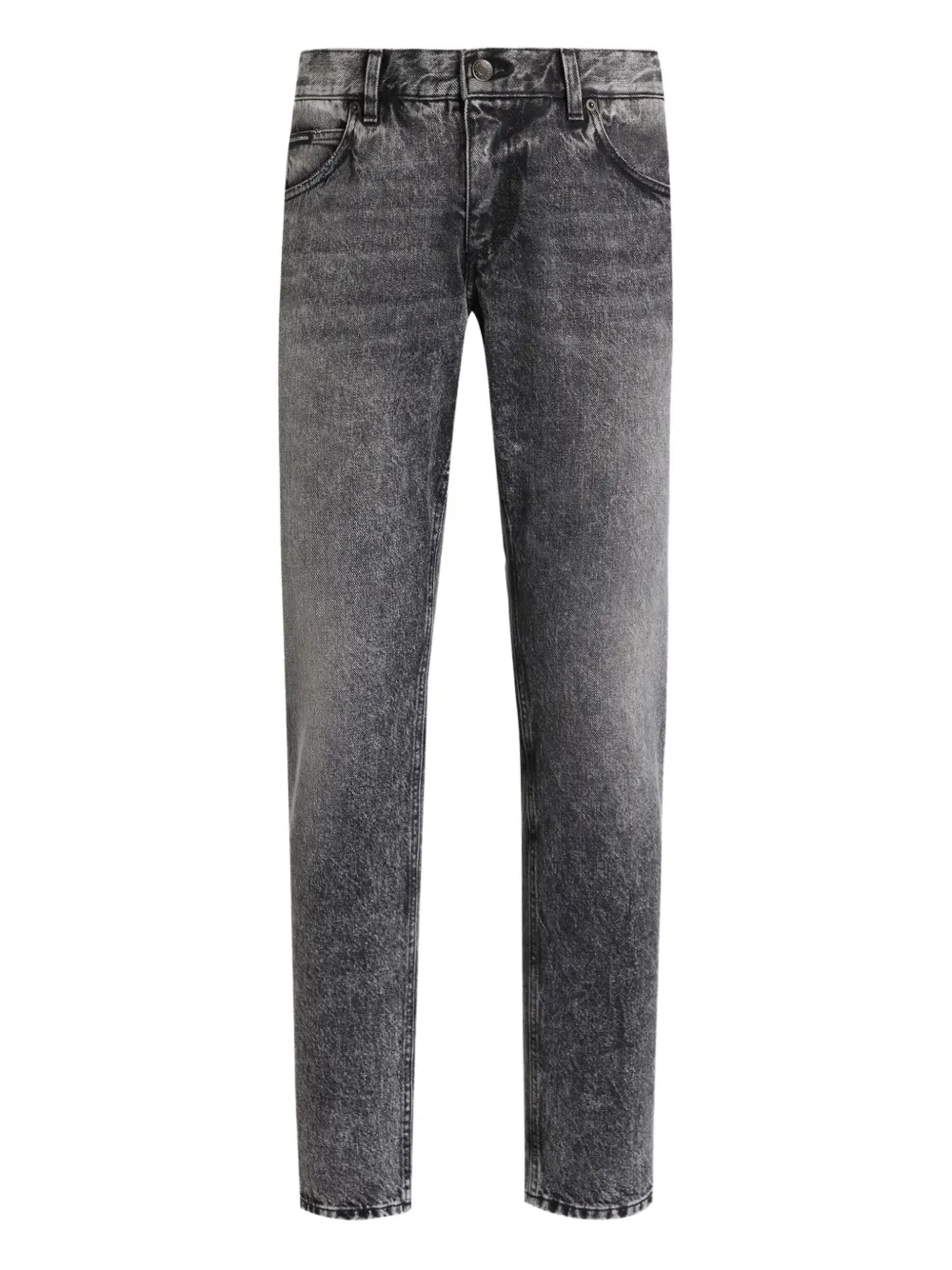 Dolce & Gabbana Jeans con placca logo - Grigio