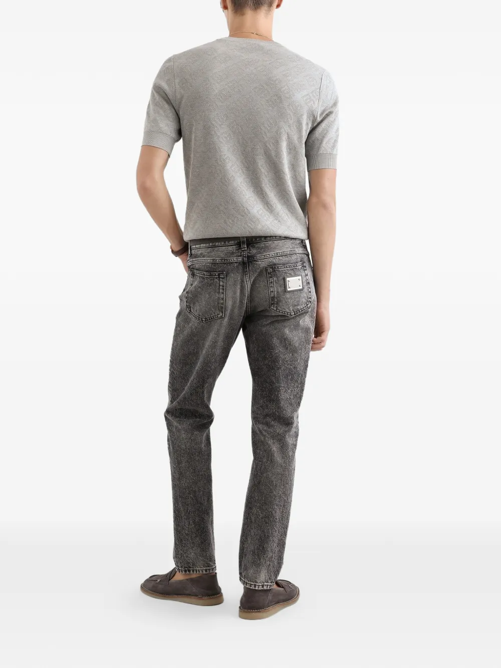 Dolce & Gabbana Jeans met logoplakkaat Grijs