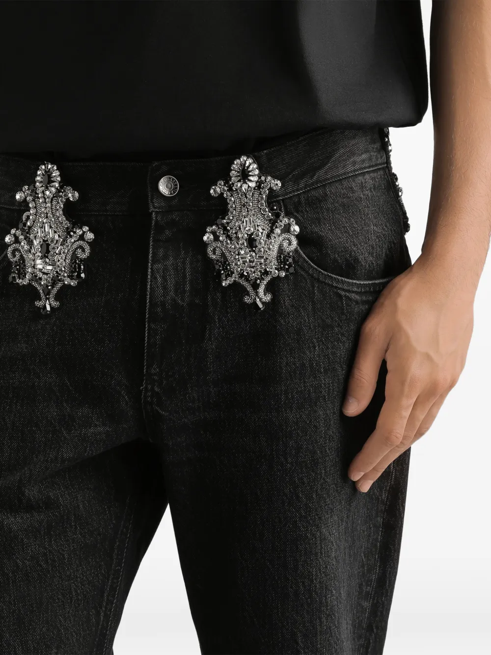 Dolce & Gabbana Jeans met vijf zakken Zwart