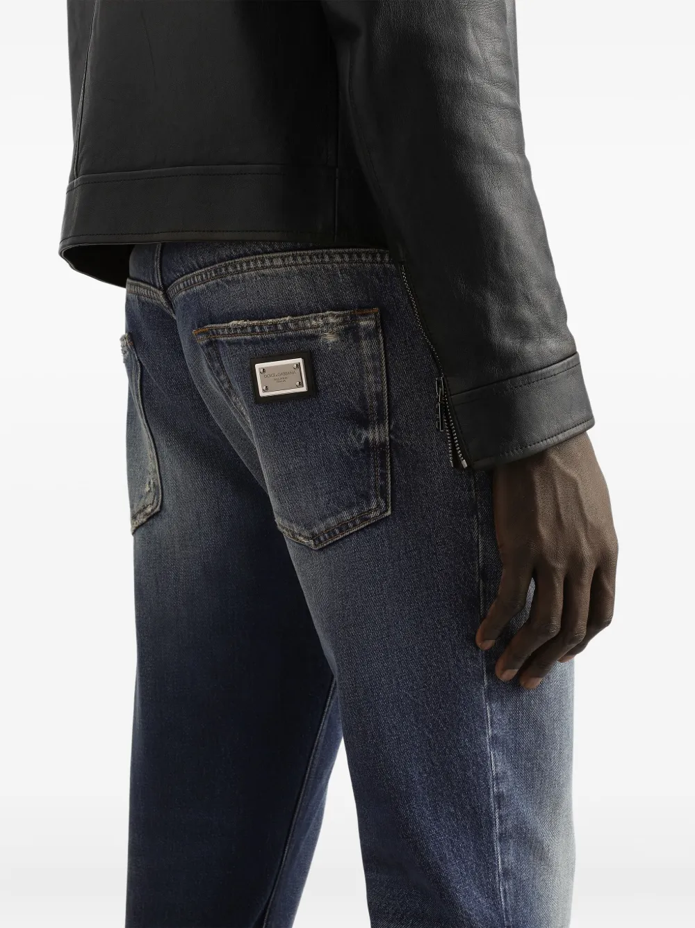 Dolce & Gabbana Verfraaide jeans Blauw
