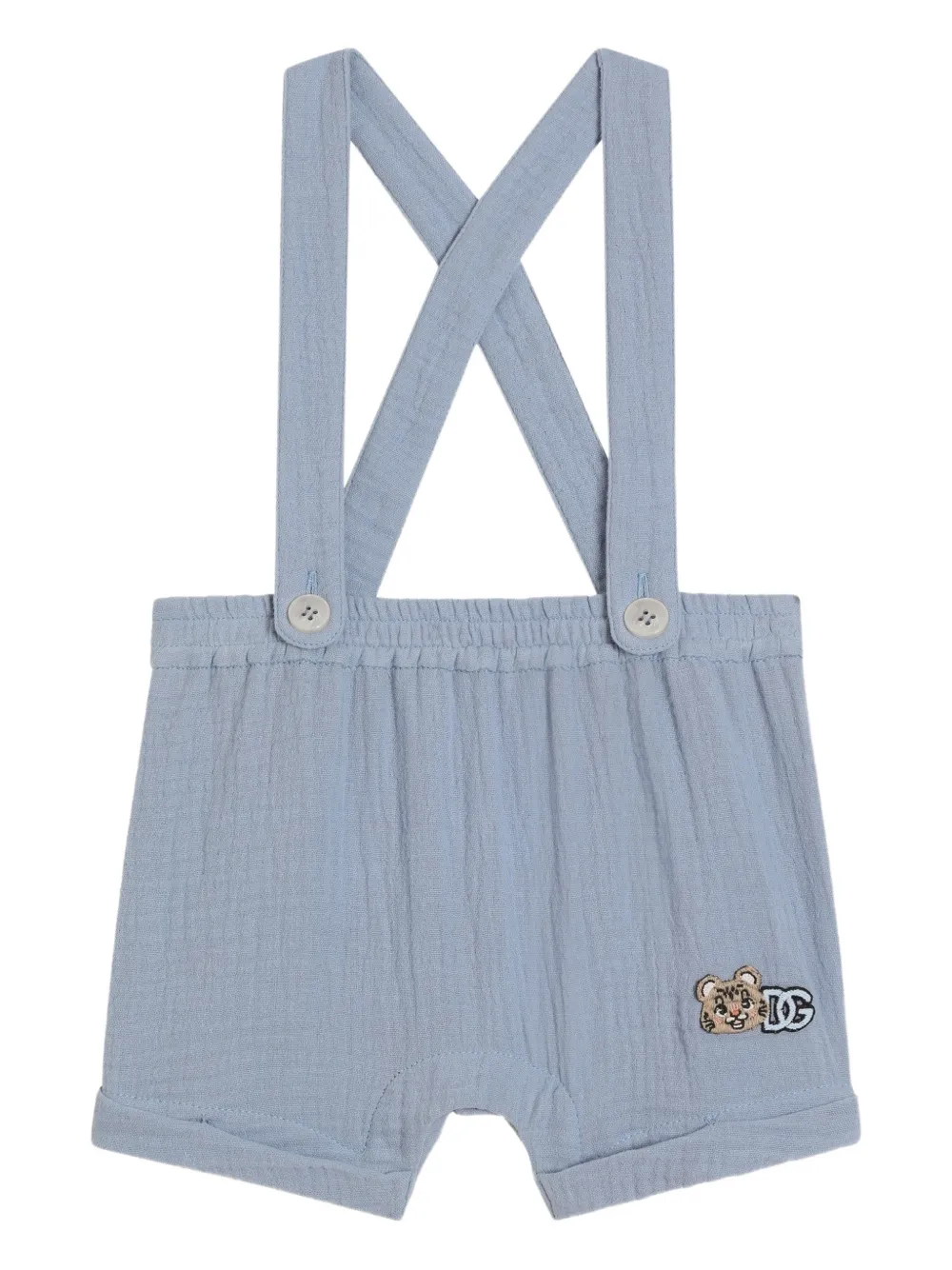 Dolce & Gabbana Kids Shorts con bretelle - Blu
