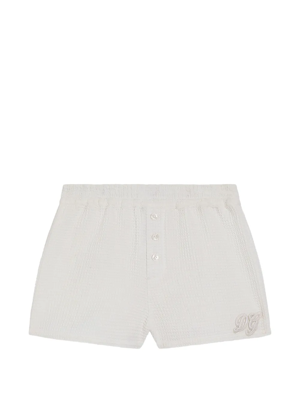 Dolce & Gabbana Kids cotton waffle bermuda shorts - Bianco