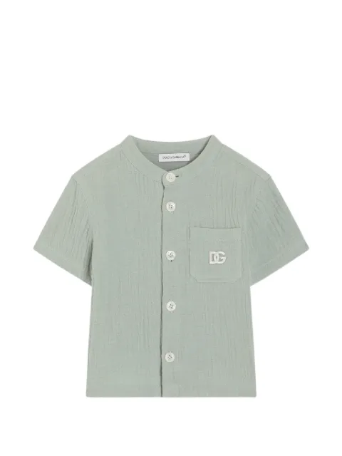 Dolce & Gabbana Kids Camisa de algodão