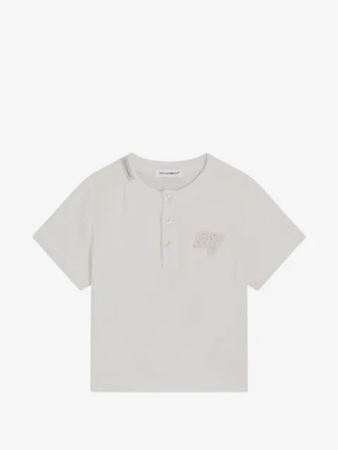 Dolce & Gabbana Kids playera de tejido gofrado