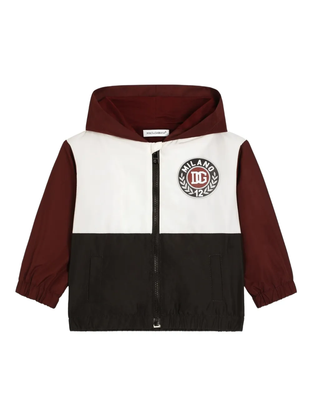 Dolce & Gabbana Kids Regenmantel mit Kapuze - Schwarz