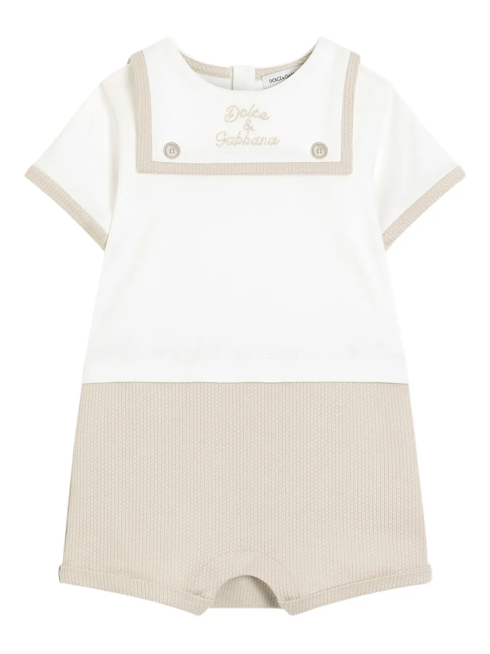 Dolce & Gabbana Kids Tutina con ricamo - Bianco