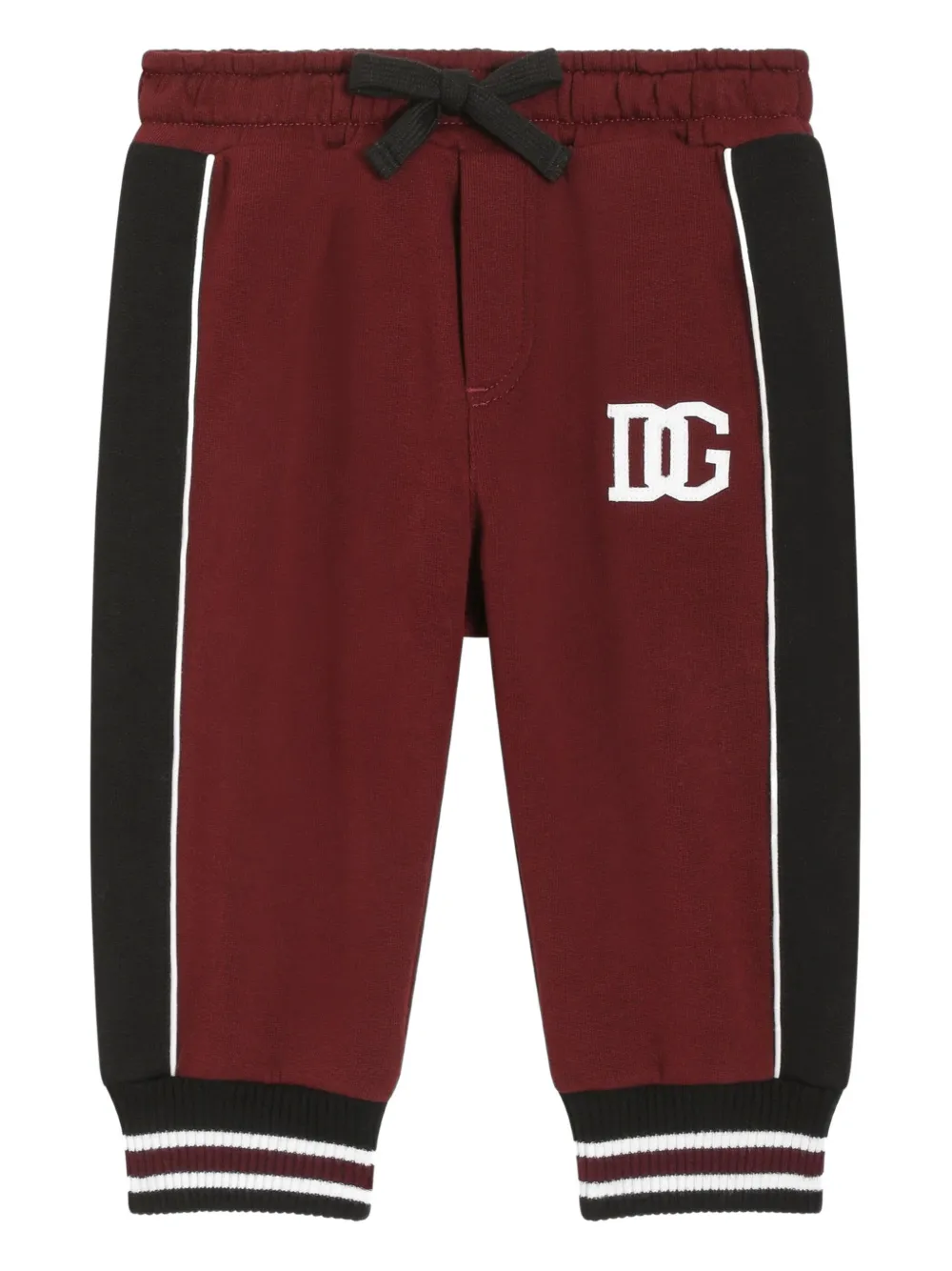 Dolce & Gabbana Kids Pantaloni con dettaglio a righe - Rosso