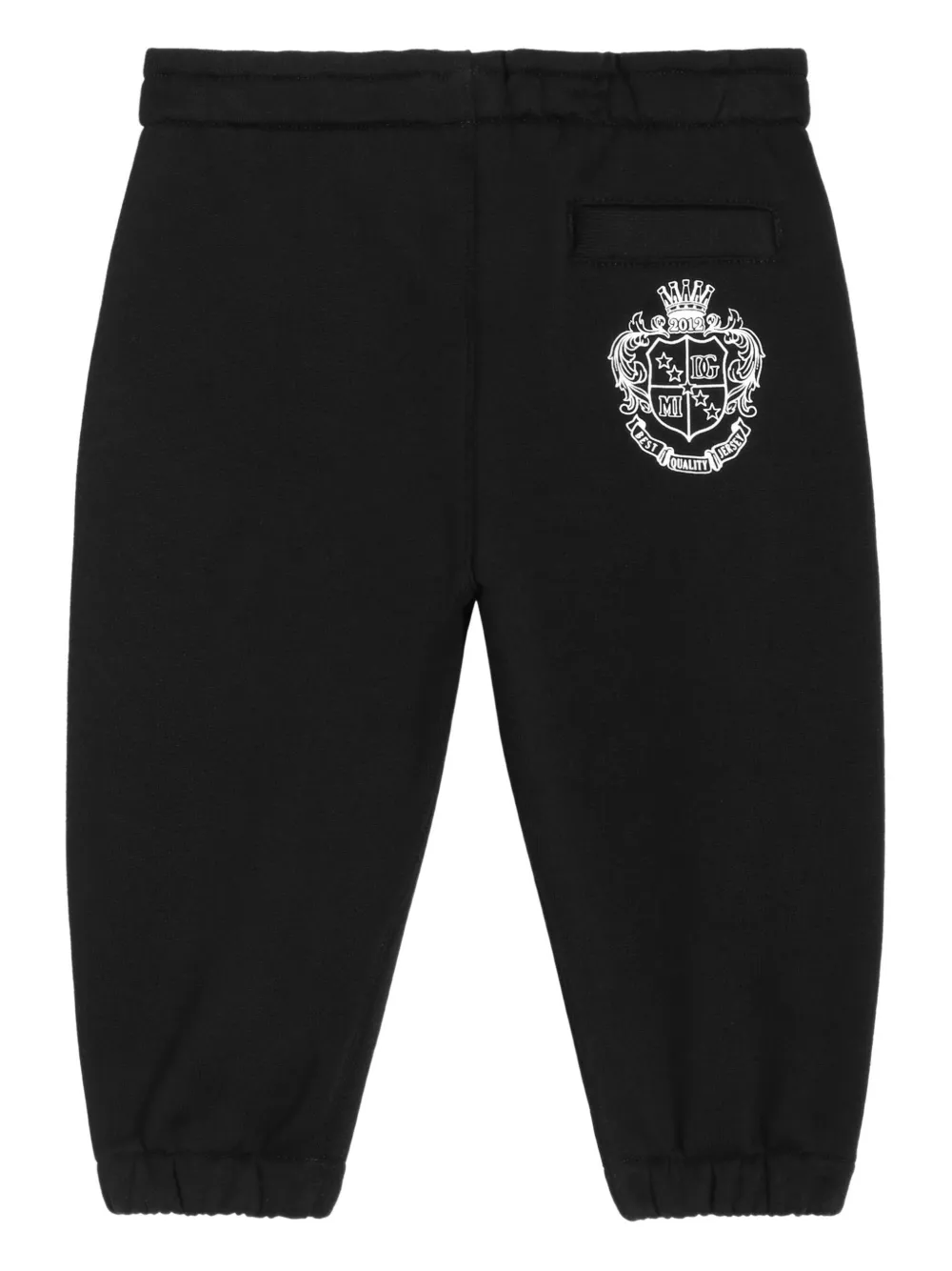  Dolce & Gabbana Kids Drawstring Graphic Leggings - Black 