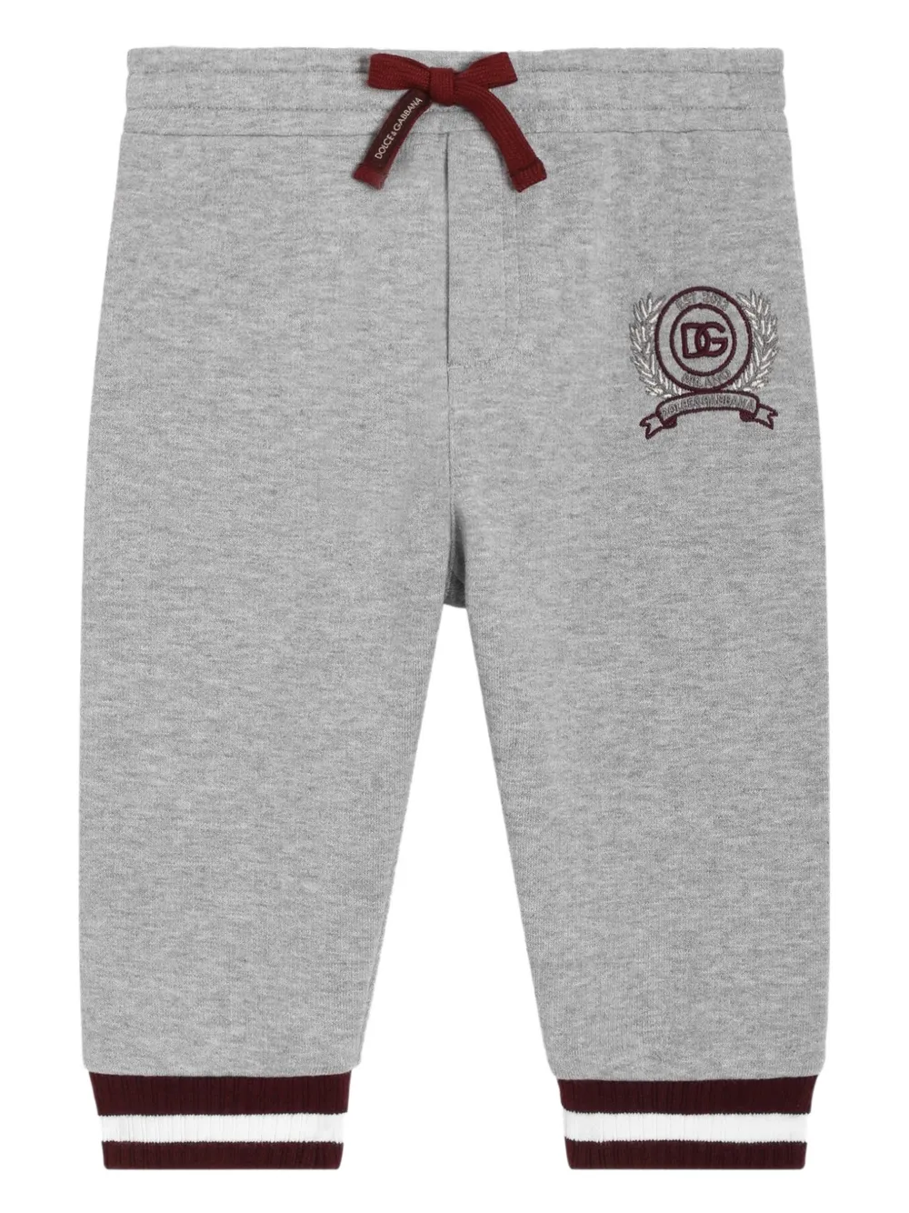 Dolce & Gabbana Kids Pantaloni sportivi in cotone - Grigio