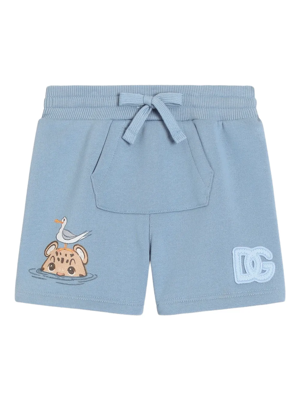 Dolce & Gabbana Kids Shorts con coulisse e logo - Blu
