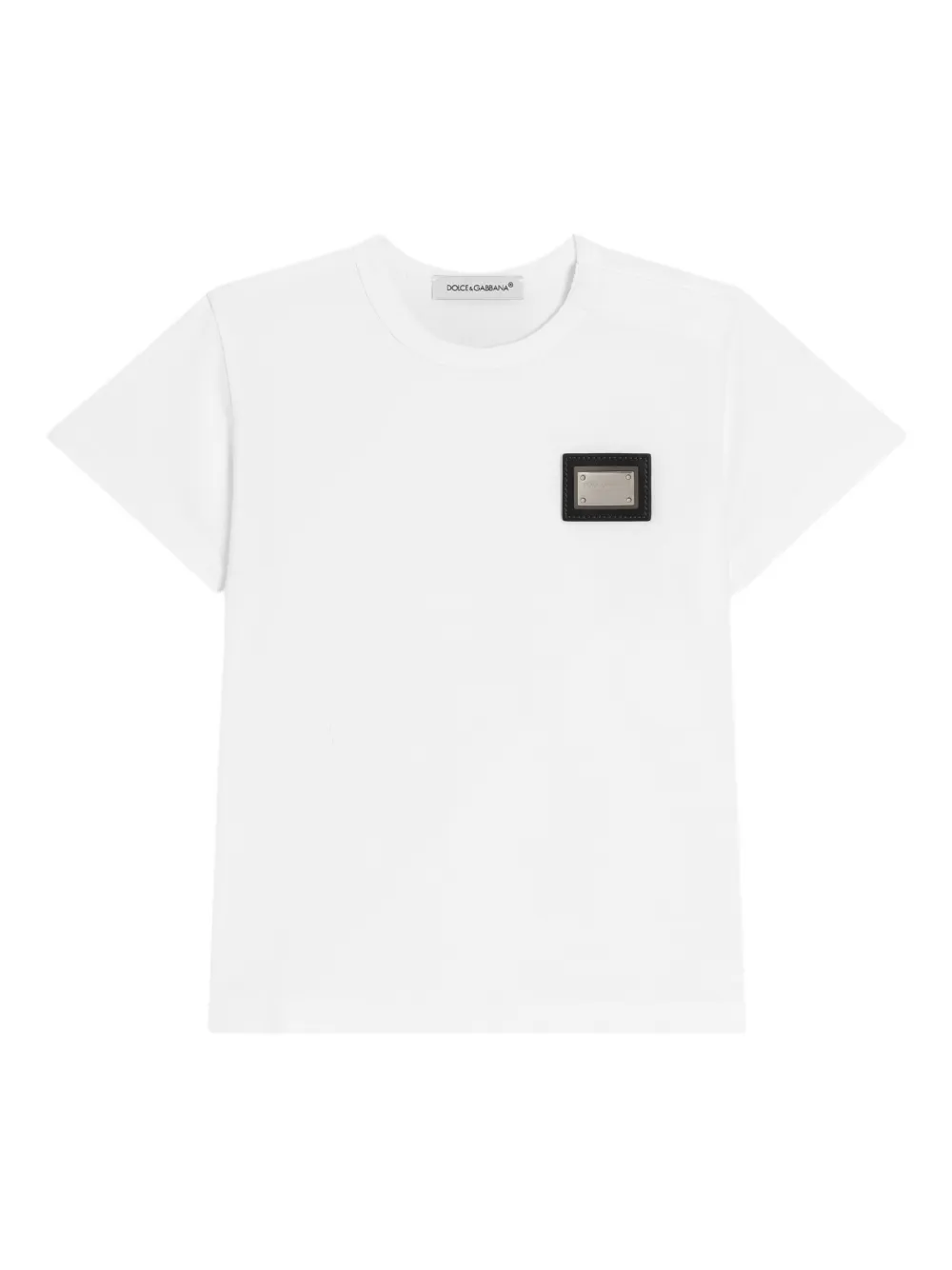 Dolce & Gabbana Kids logo-plaque T-shirt - Bianco