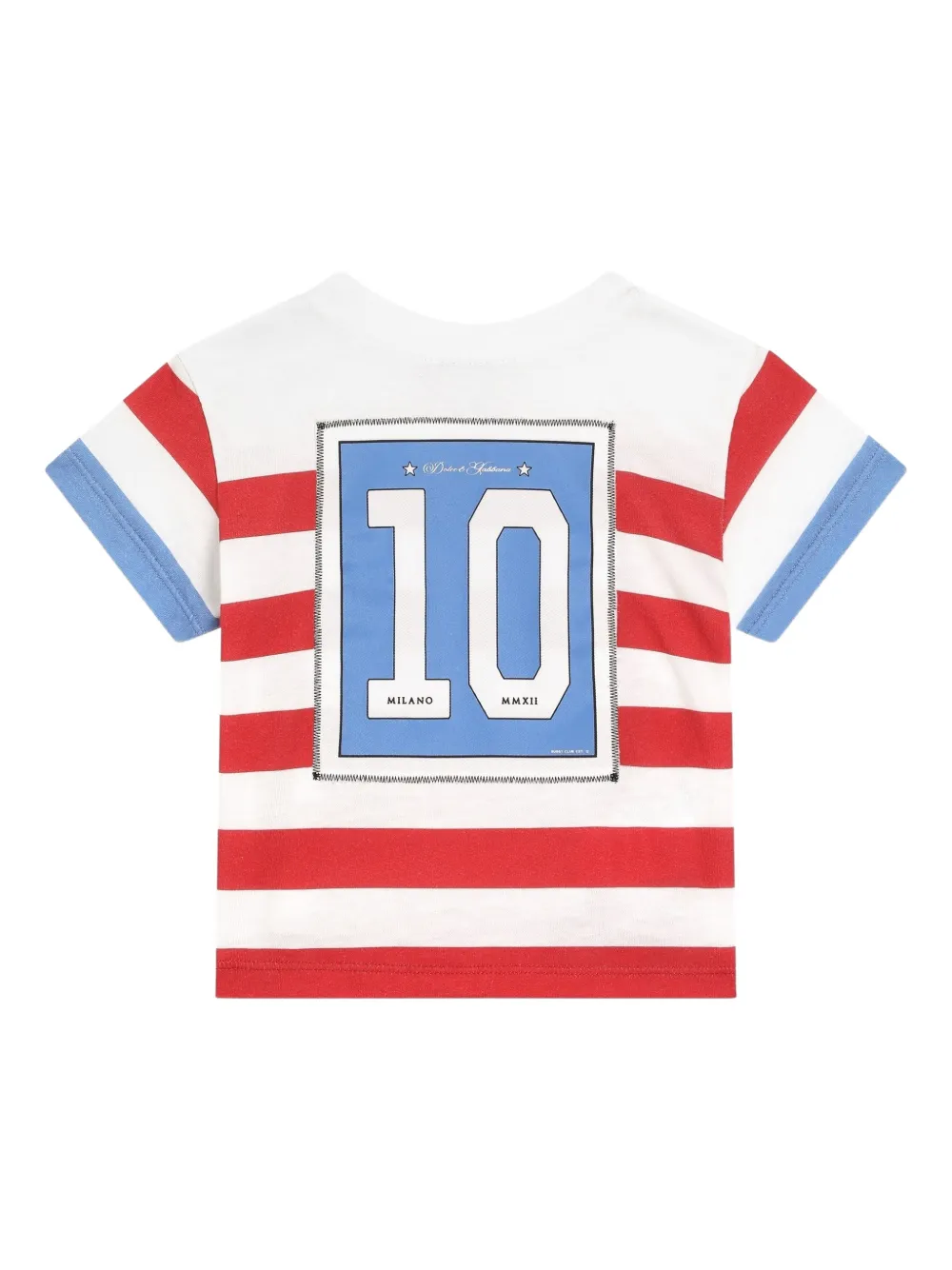 Dolce & Gabbana Kids Striped graphic-print T-shirt | White | FARFETCH